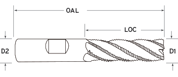 5 Flute Rougher Diagram